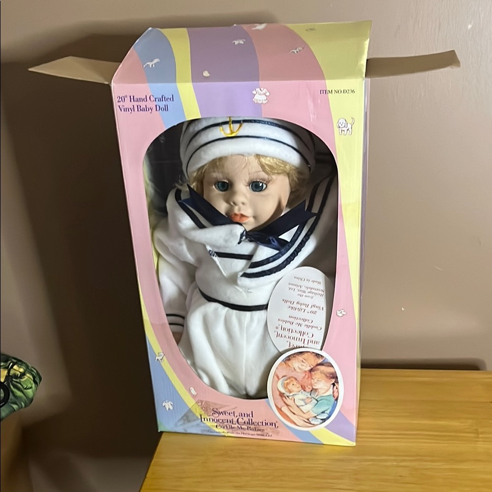 😄Vintage 20” vinyl doll cuddle me babies collection